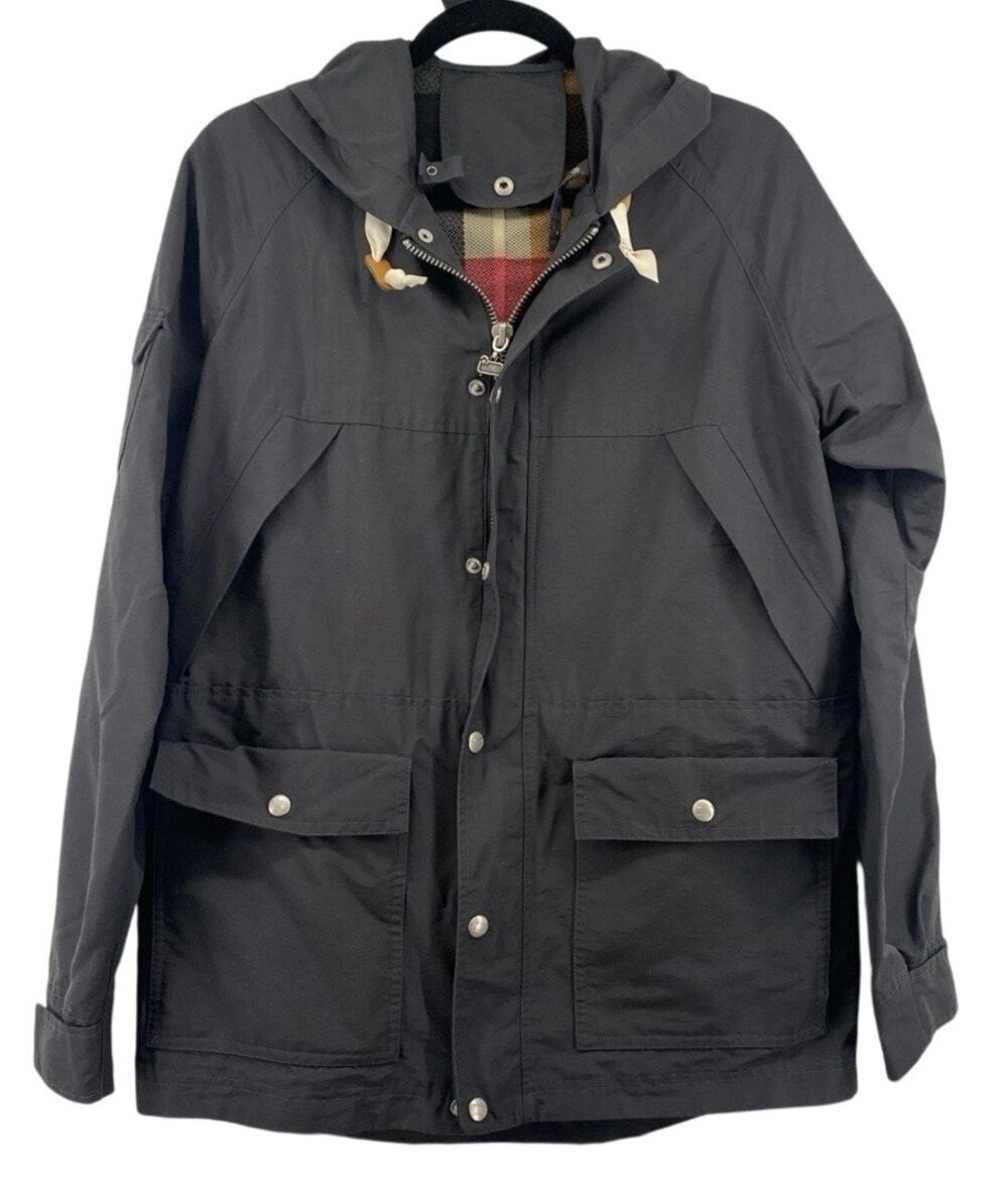 Woolrich Waxed Heritage Rain Jacket Mens S Asphalt Gray Utility Hooded